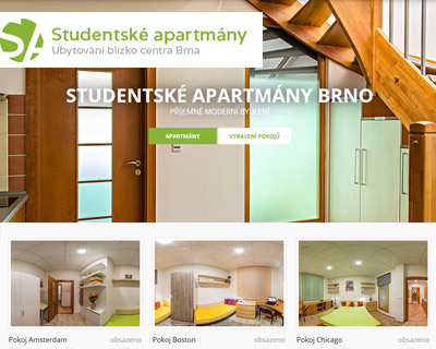 Studentské apartmány - ubytování v Brně
